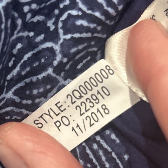 Vineyard Vines Dress Womens 6 Silk Rayon Blue Floral Print Wrap Lined - Picture 5 of 10